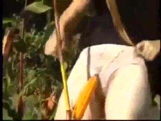 Japanese Farm Wife Masturbates in Cornfield - Super Hot Jav Flasher Outdoor Scene!
